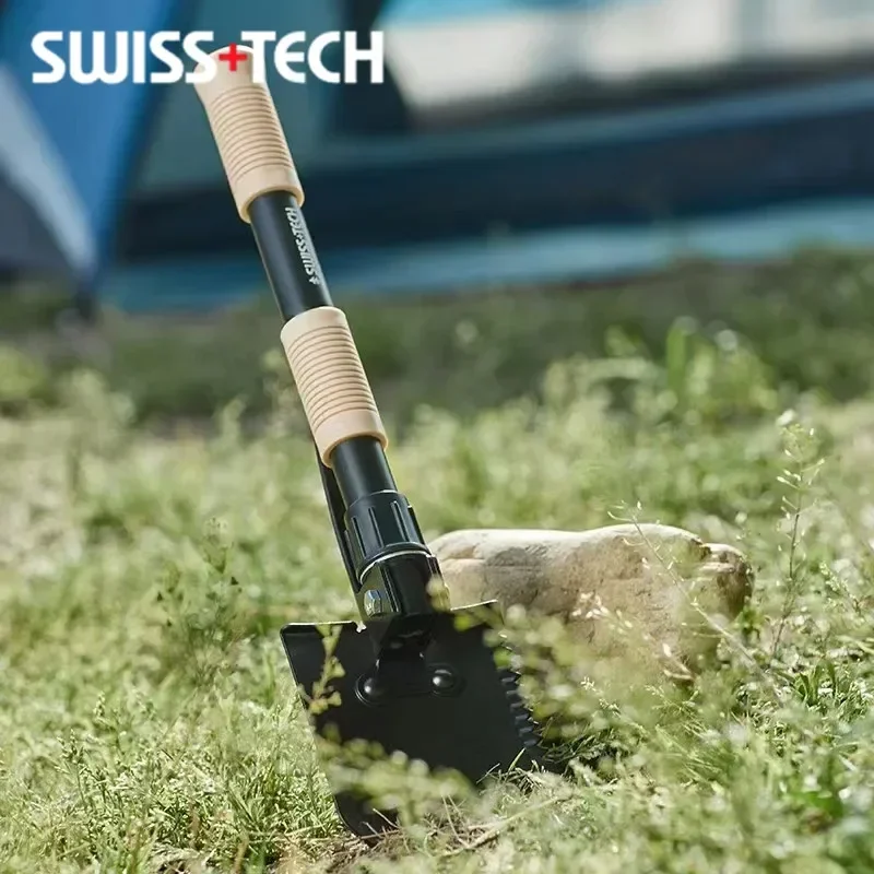 Imagem -05 - Swiss Tech-pá Dobrável com Estojo Multi-ferramenta Serra de Madeira Acampamento ao ar Livre Sobrevivência Equipamento Automotivo