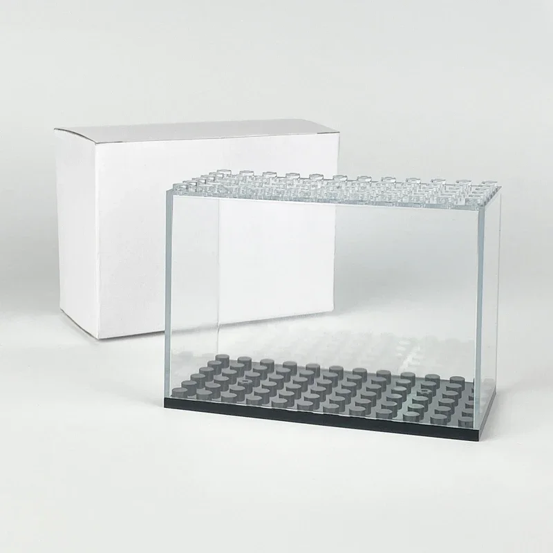 Display-Box Behälter Staubdichte Transparente Abdeckung Zubehör-Basis-Set Stadt DIY Modellbau-Bausteine Spielzeug-Zubehör – Detail 8