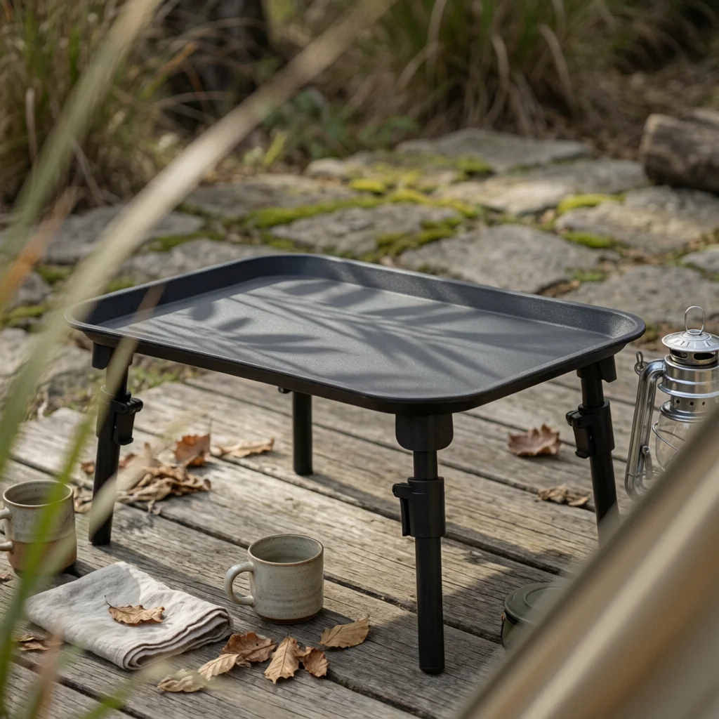 

Carp Fishing Table Foldable Legs Retractable Fishing Table Plastic Tray Multipurpose Outdoor Storage Non Slip for Camping
