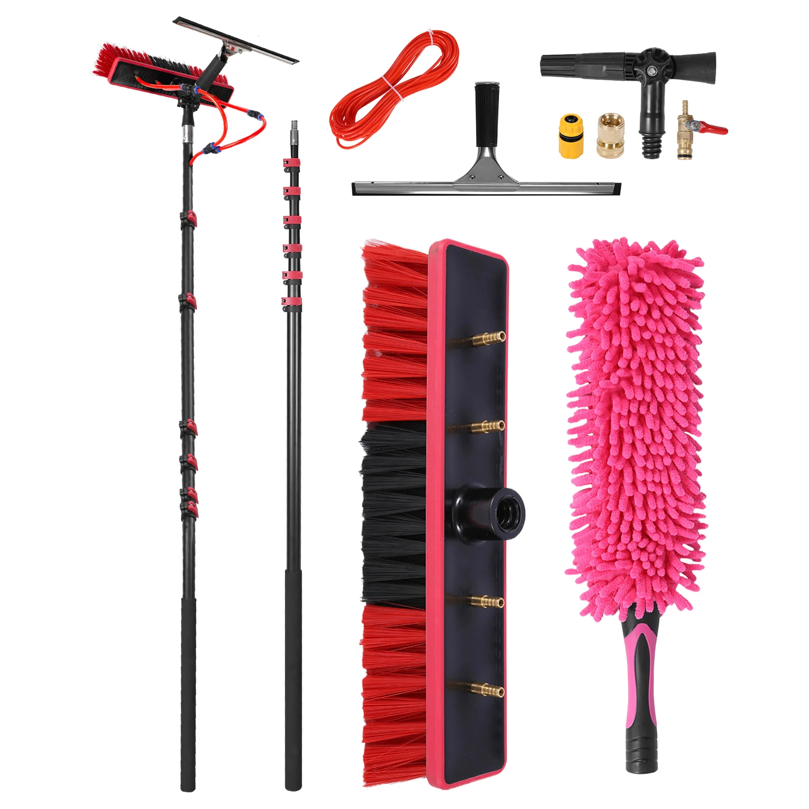 

11pcs Solar Panel Cleaning Brush and Squeegee Glass Squeegee Extendable Solar Panel Washing Tool Easy To Use