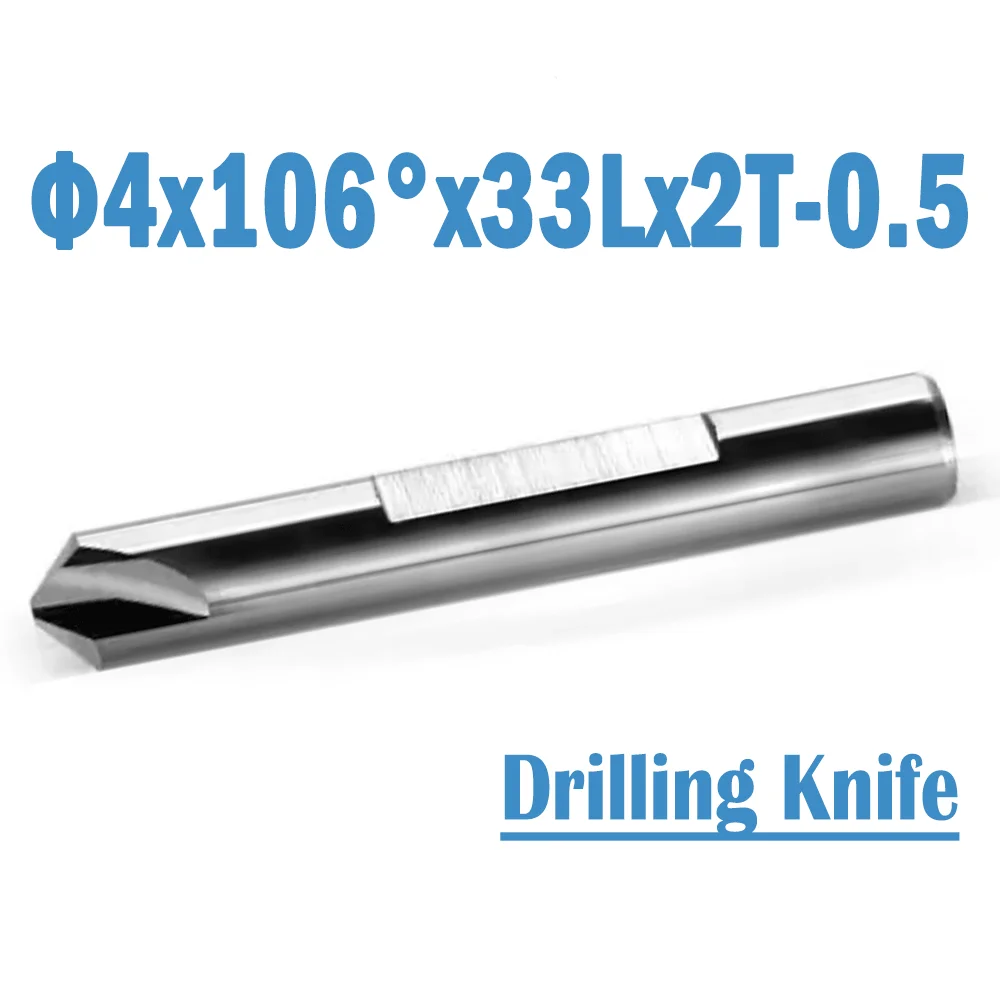 2 Pcs/lot Φ4x106°x33Lx2T-0.5 Professional 60 Series Keyline NINJA Carbide Key Cutter Drilling Knife