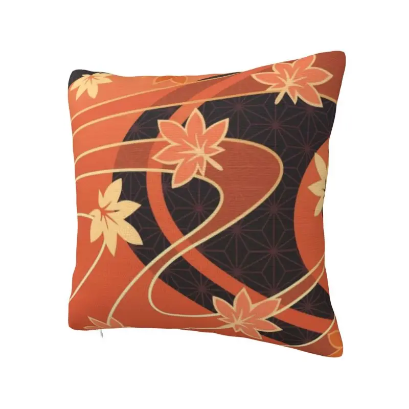 Luxury Kaedehara Kazuha Maple Pattern Cushion Cover Polyester Genshin Impact Anime Game Throw Pillow Case Decoration