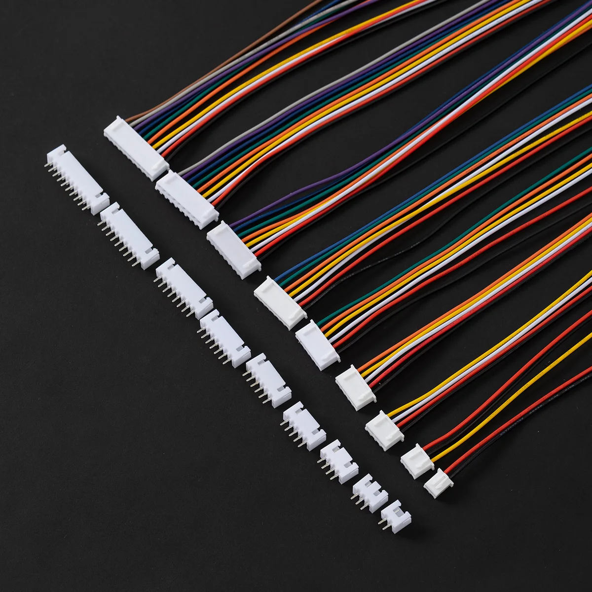 5Sets 2/3/4/5/6/7/8/9/10 Pin Pitch Male Female Plug Socket JST XH2.54 XH 2.54mm 10/20cm Wire Length 26AWG Wire Cable Connector