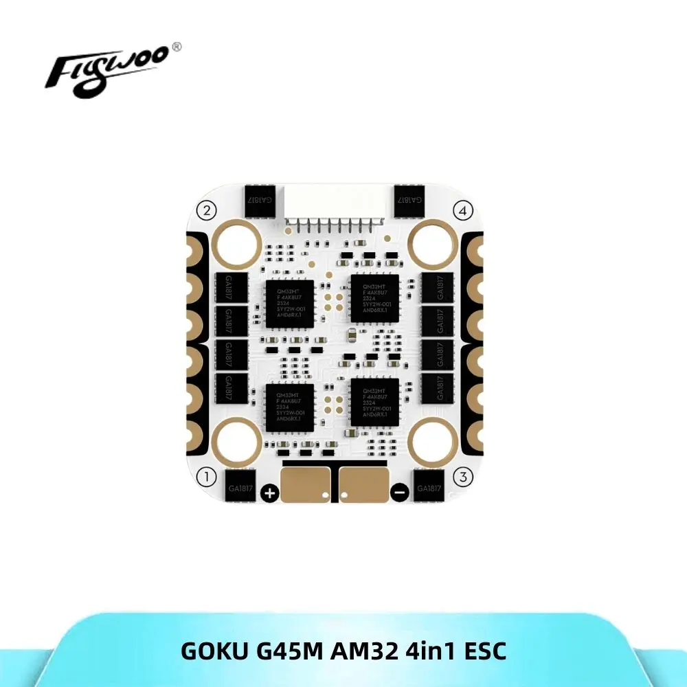 

Flywoo GOKU G45M 32BIT 128K 2-6S 45A ESC 20x20 AT32 dual-in-one chip, MOSFET, suitable for FPV drone