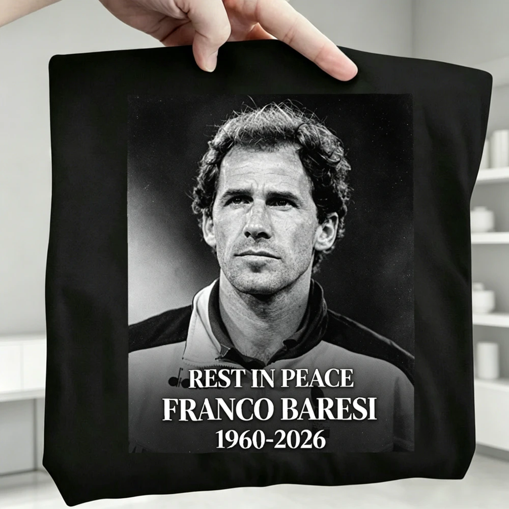 Rest in Peace Franco Baresi Tee 1960 2026 Memorial Tribute Vintage Style Men Cotton Shirt Casual Wear Football Legend Fan Gift