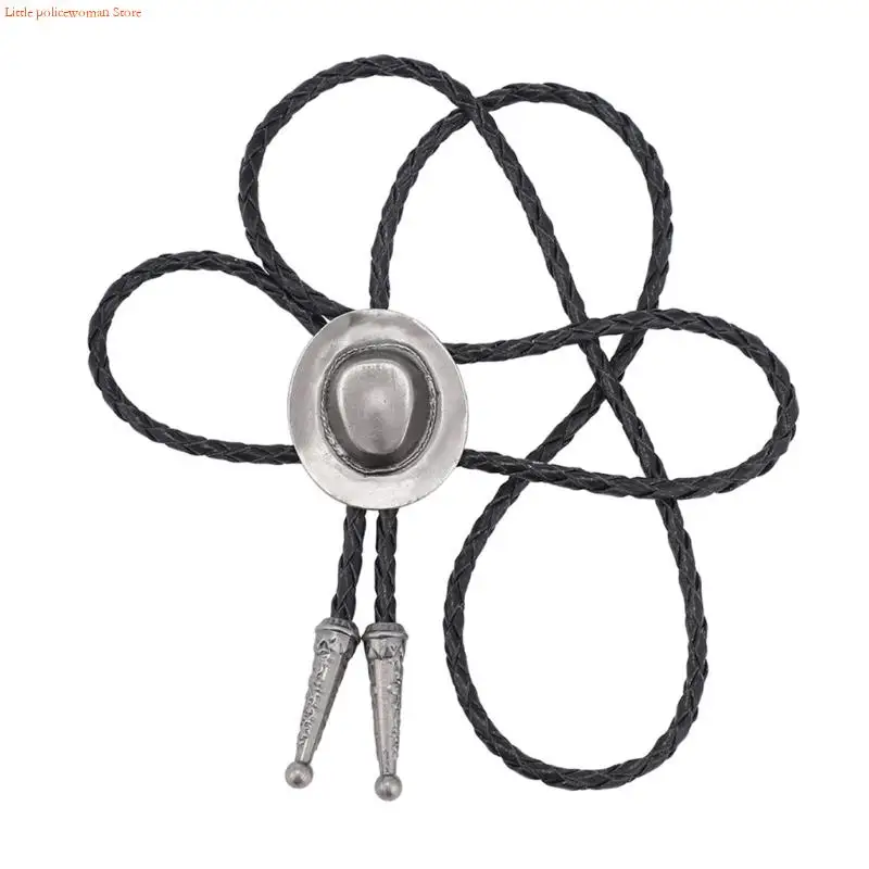 F92D MEN GENTERS WESTRY BOLO TIE COWBOY HAT HAT METAL
