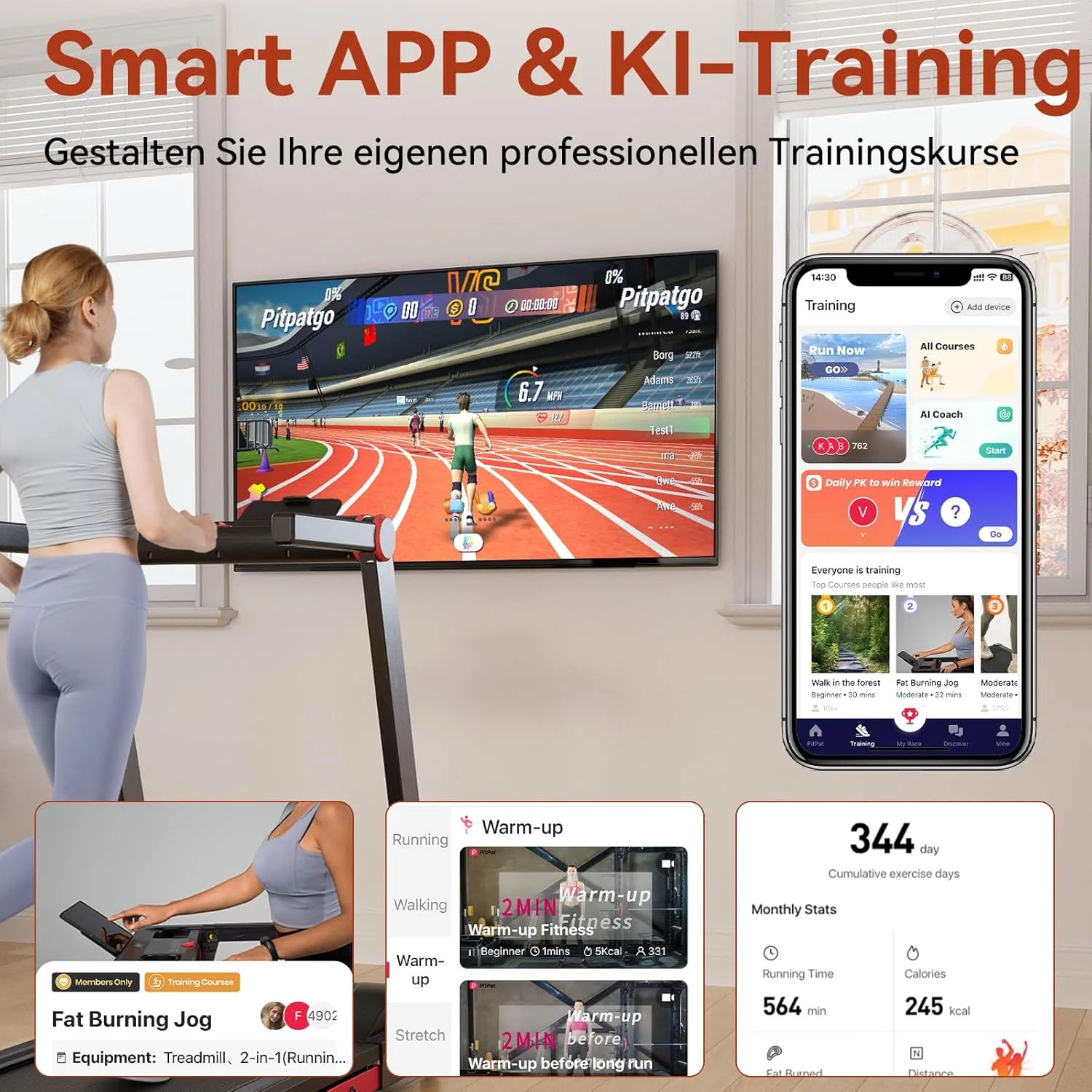 جهاز سير قابل للطي 3.5 حصان 350 رطل قابل للتعديل 6% لوحة المشي المائل للمنزل/المكتب LCD APP جهاز المشي البيانات 10MPH آلة التمارين الرياضية #3