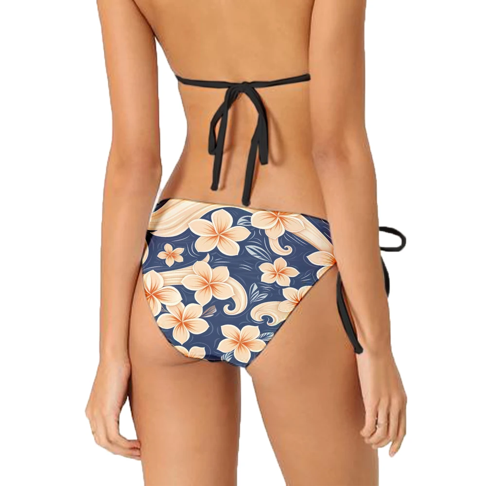 Fashion butterfly flower bikini set sexy split swimsuit chest pad detachable suitable for beach surfing sunbathing cruise ship p