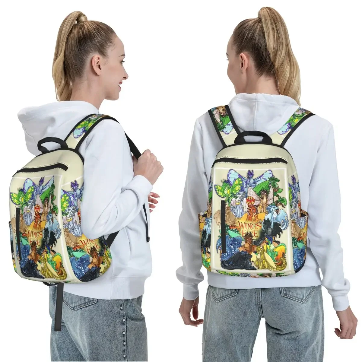 

Wing Of Fire All Dragon Backpack Daypack Large Capacity Children BookBag School Bag Shoulder Bags for Men Women