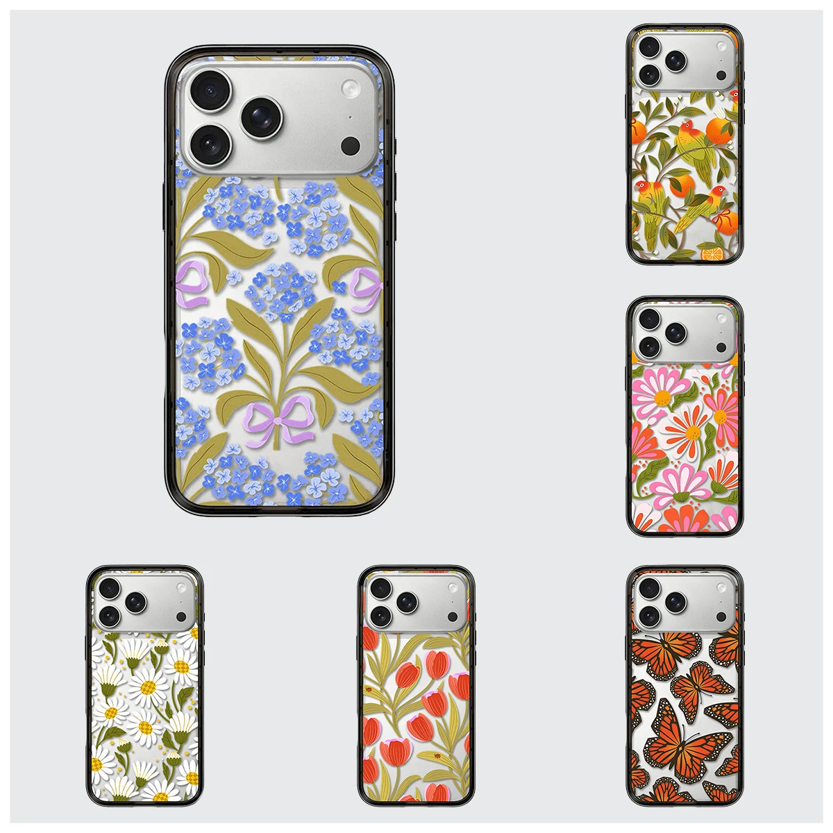 

Flower Plant Bird Painting Compact Acrylic Border Magnetic Phone Cover for IPhone 13 14 15 16 17 Pro Max Case for IPhone Air