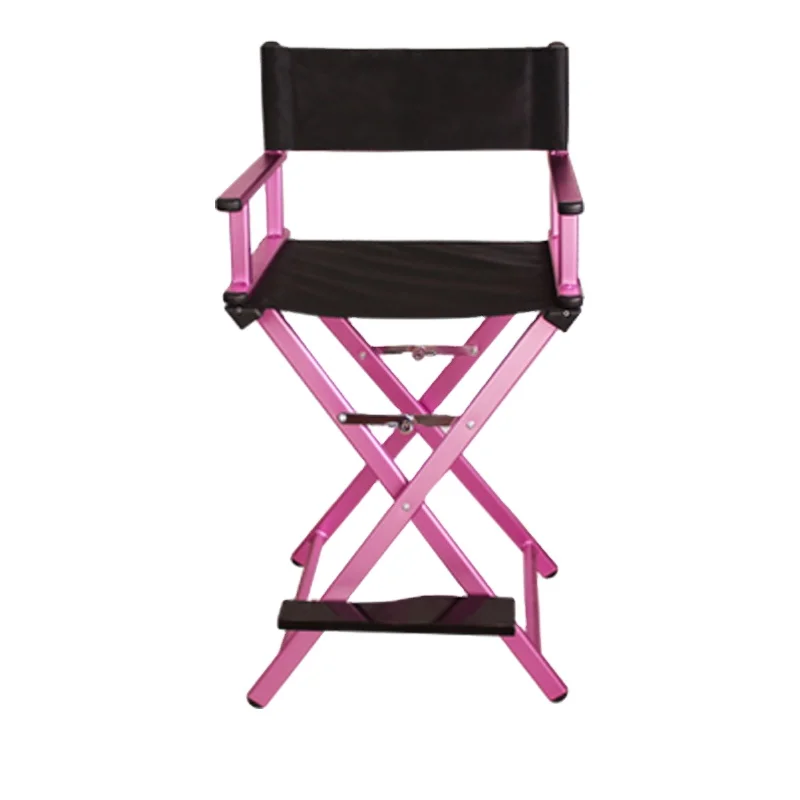 Hot Sale Hot pink  Aluminum Chair Professional Folding Removable Makeup Chair Outdoor Chair  in Stock for Studio for Leisure