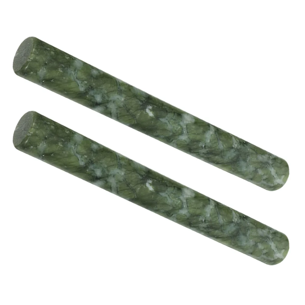 

2 Pcs Rolling Pin French Fondant Roller Cooking Marble Pins Jade Non-stick Natural Stone Dough