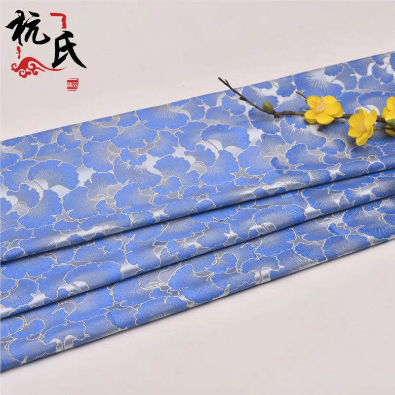 Ginkgo leaf nylon brocade fabric fashion cloth luggage handicrafts satin