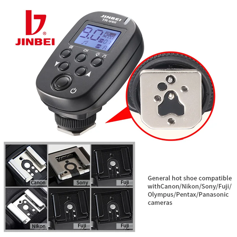JINBEI TR-V6II Flash Trigger Transmitter 2.4G Wireless  for Outdoor and Studio Flashes good