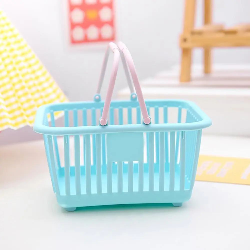 2026 Storage Basket, with Thickened Handle And Hollow Design, Vertical Stripes Multi-Use Organizer for Fruits Vegetables 97