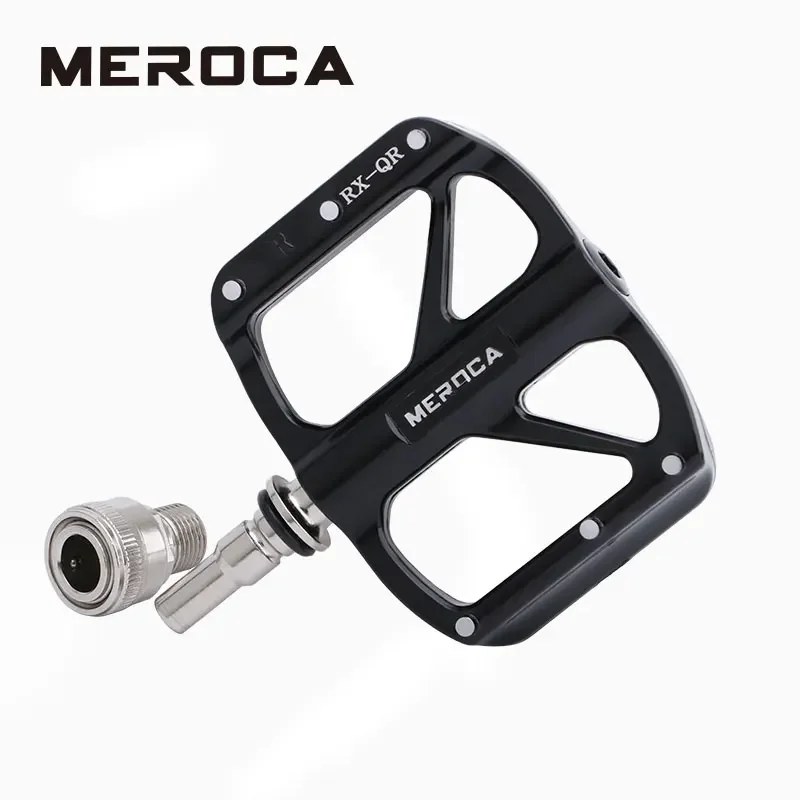 MEROCA Fahrrad-Schnellspanner-Pedal mit 3 Lagern, ultraleicht, aus Aluminiumlegierung, für Mountainbikes und Rennräder, rutschfeste Fahrradpedale, Fahrradteile – Detail 1