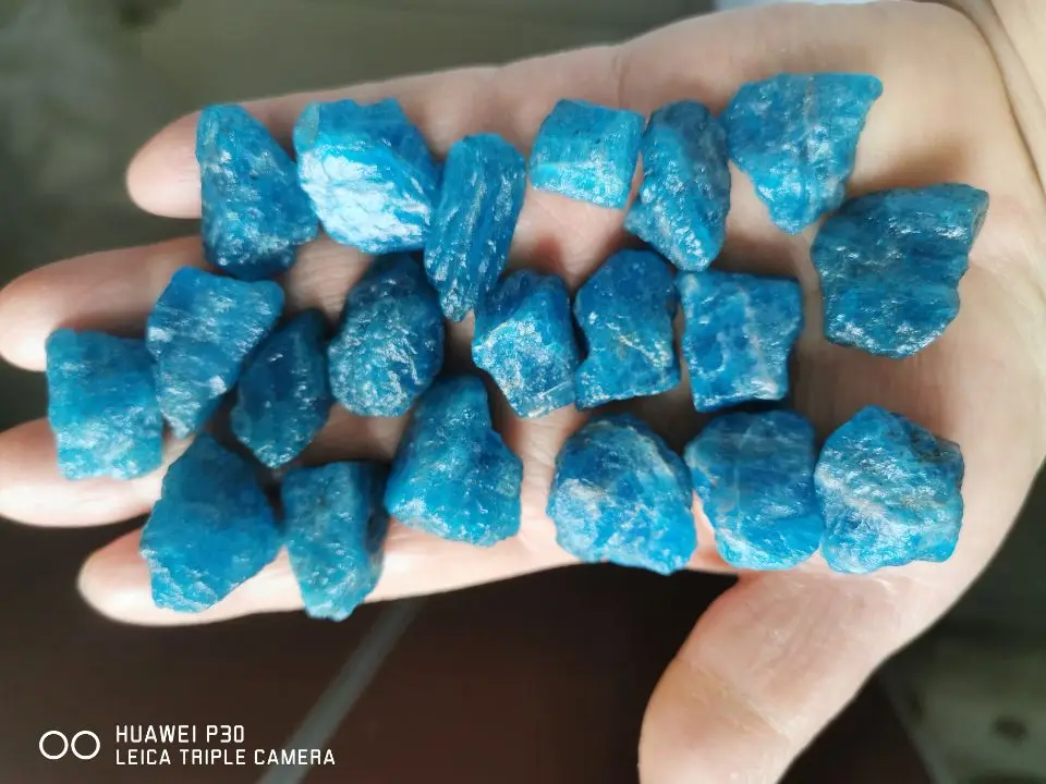 1000g Natural  Blue  Apatite Rough Crystal Healing Reiki Stone Specimen Mineral