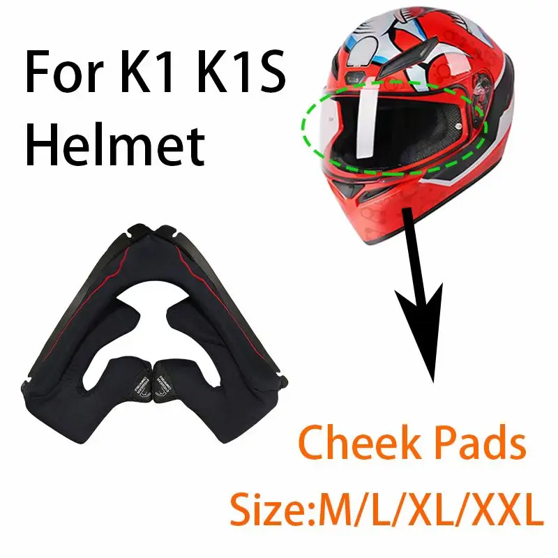 

K1 Cheek Pads for AGV K1S Full-Face Helmet Accessories Almohadillas Mejillas Motorcycle Casque Détachée Replacement Parts