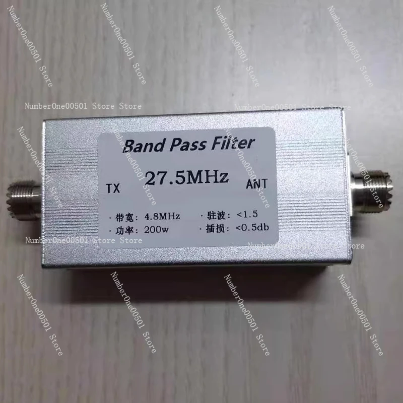 27.5MHz High Isolation Bandpass Filter BPF Narrowband Design Optimized for 10 Meter Band