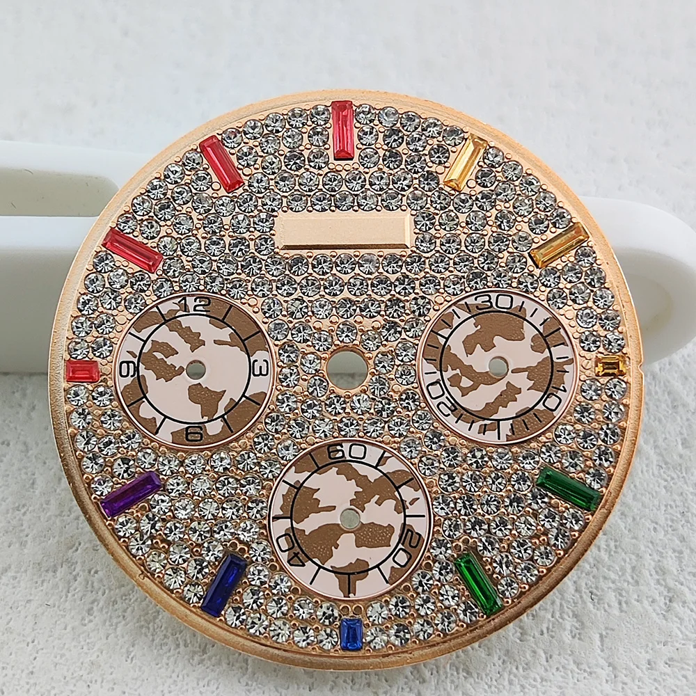 VK63 dial 29.5mm watch dial Replacement accessory fit VK63 Quartz movement Custom Logo panda dials Timing code dial