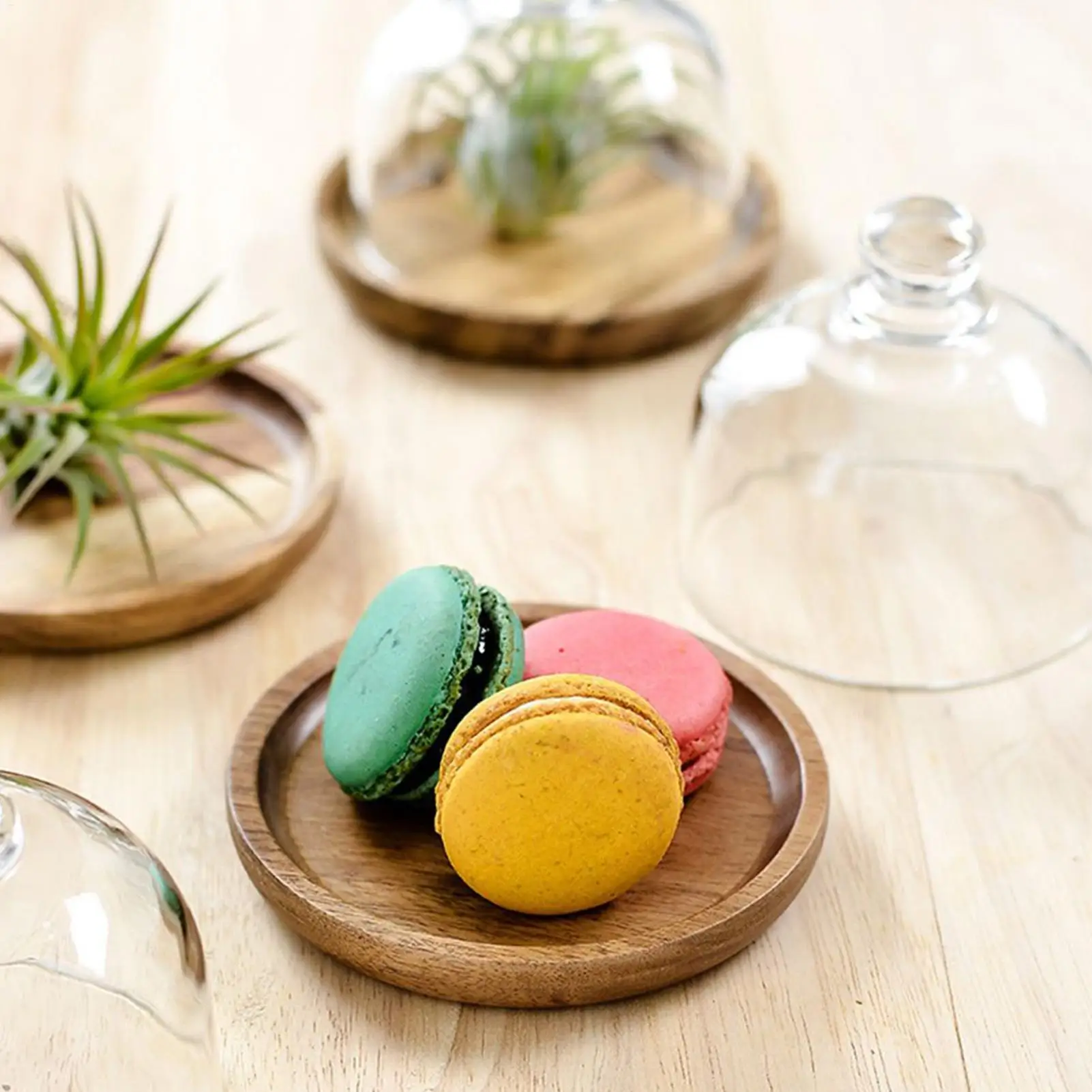 Soporte para pasteles, plato pequeño para pastel con tapa de cúpula, soporte para bandeja para servir, decoración de mesa para cocina, postre, fruta, merienda, galleta