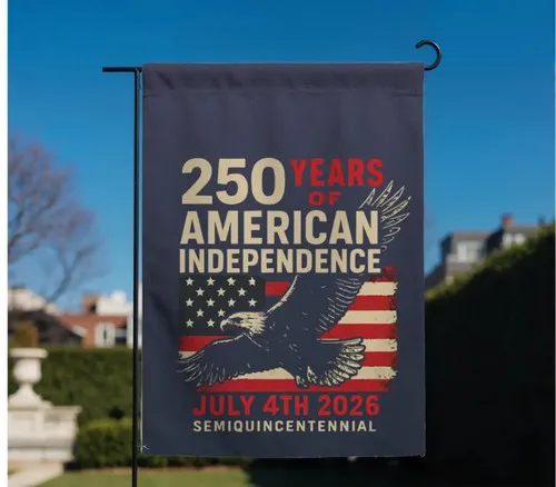 250 Years of American Independence Garden Flag July 4th 2026 Patriotic Yard XXQ