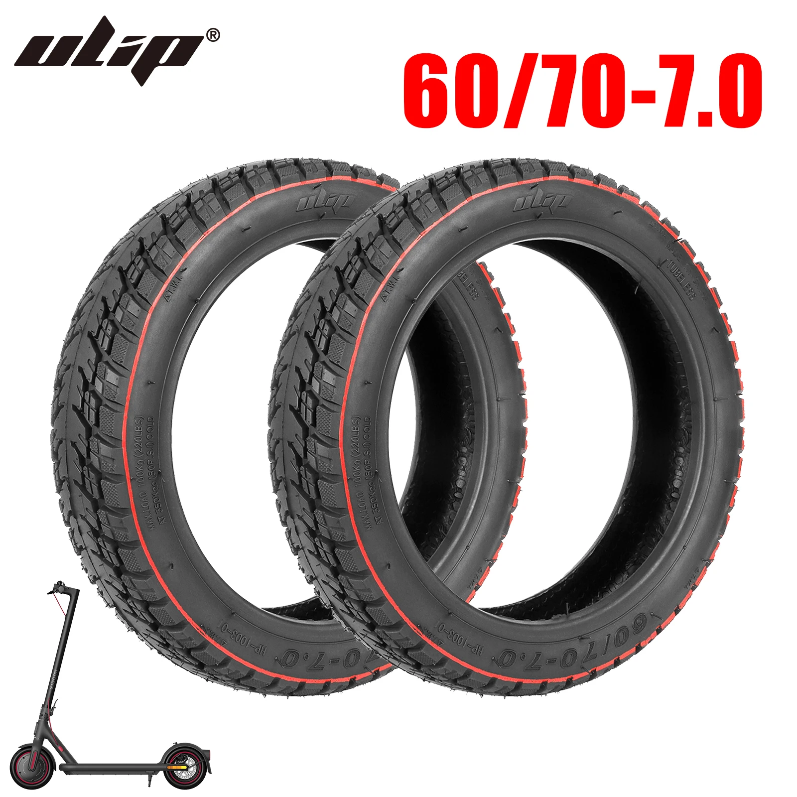 Ulip 10Inch Tires For Xiaomi Electric scooter 4 Pro Thickened Wear resistant 60/70-7.0 Off-Road Tubeless Tyres Replacement Parts