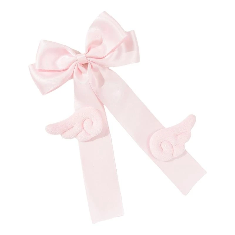 

Gothic Bows Haipin Bowknot Wing Side Clip Bows Hair Clip Ribbon Subculture 15UB