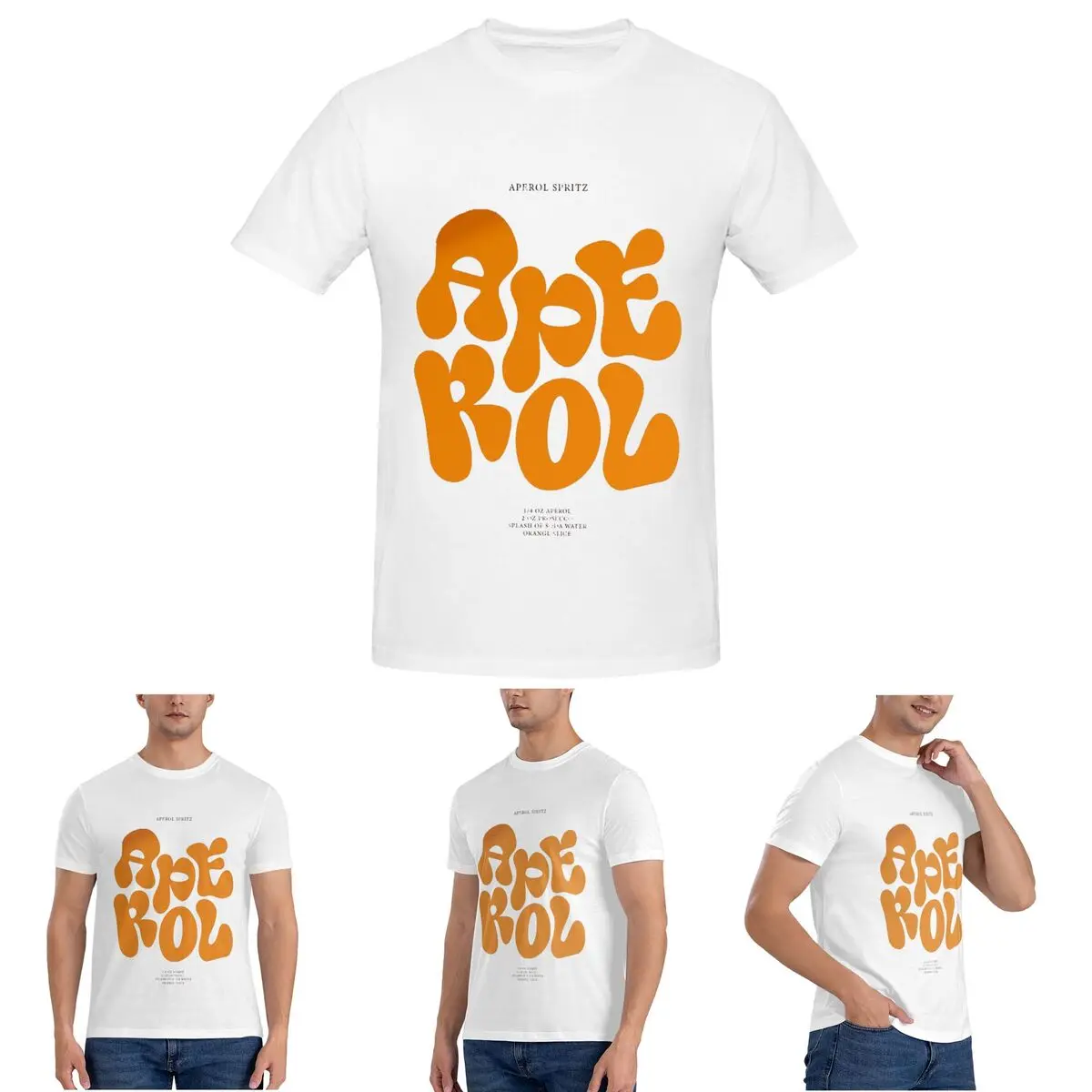 

Мужская футболка Aperol Spritz 2, хлопковые футболки большого размера, мужские футболки с коротким круглым вырезом, летняя одежда, топы, S-6XL