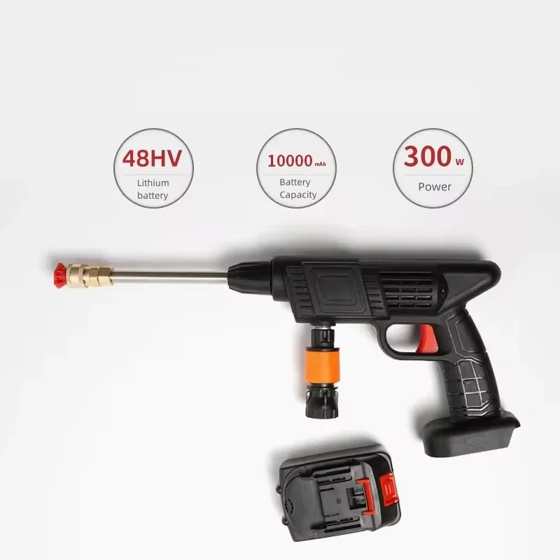 المحمولة قوية ارتفاع ضغط 24 فولت/48 فولت/96 فولت ليثيوم اللاسلكي المياه النفاثة بندقية رغوة آلة غسل سيارات