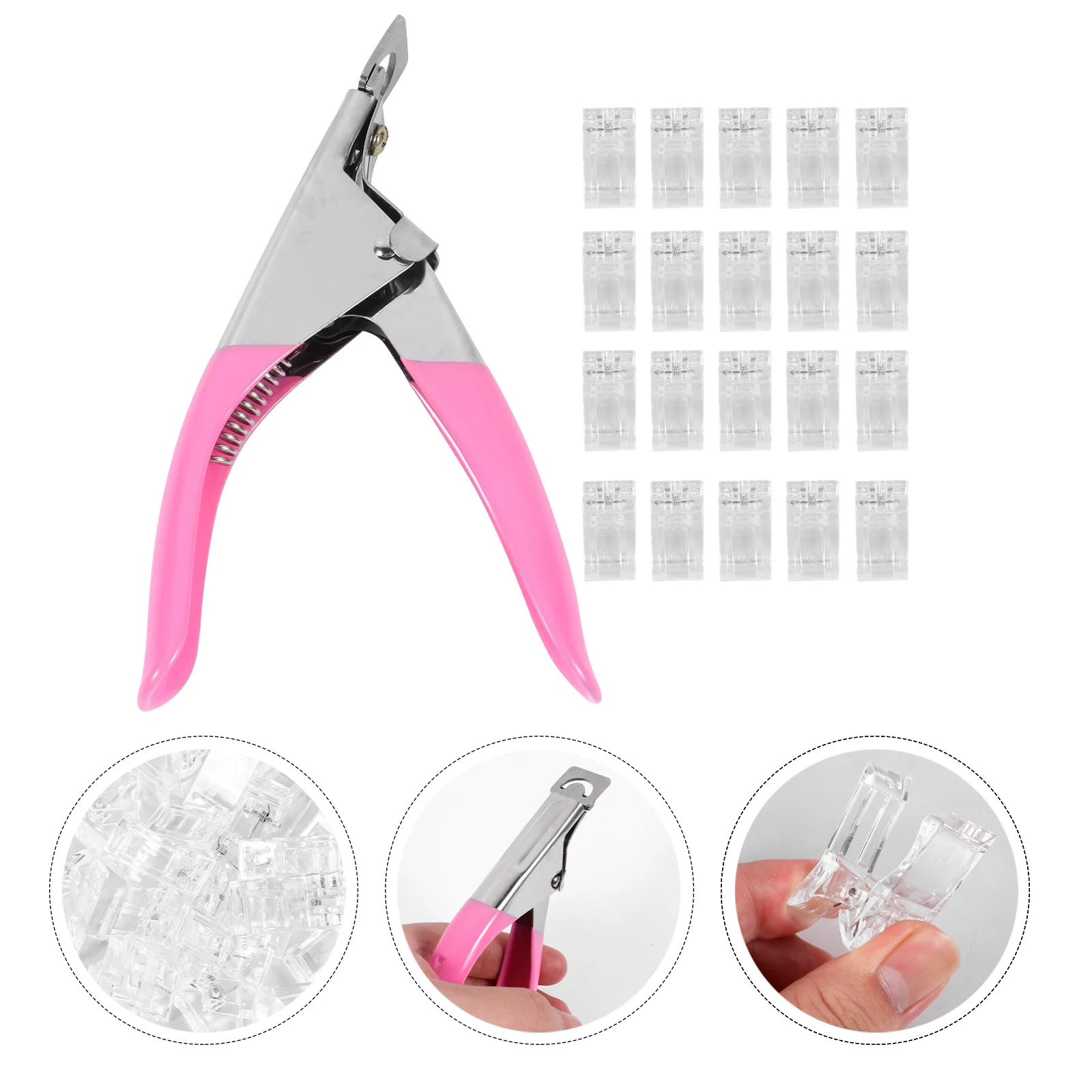 

20 Pcs Nail Kits Manicure Scissors Clip Set Tip Extension Artificial Suite Clamp DIY Tool Finger Clips