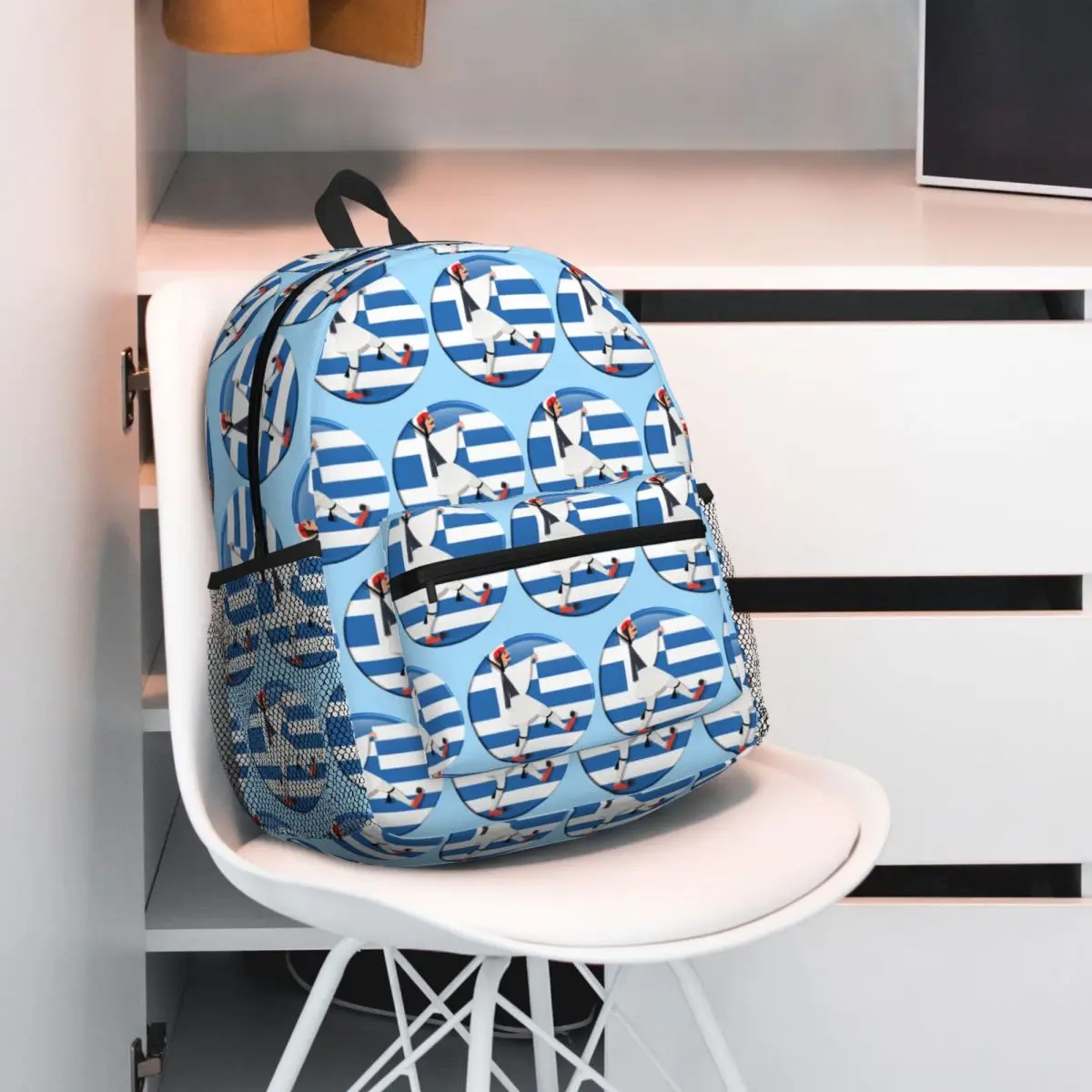 

Tsolias Greek Presidential Guard From Athens With Foustanella Backpack Student BookBag Kids School Bag Shoulder Bags for Unisex