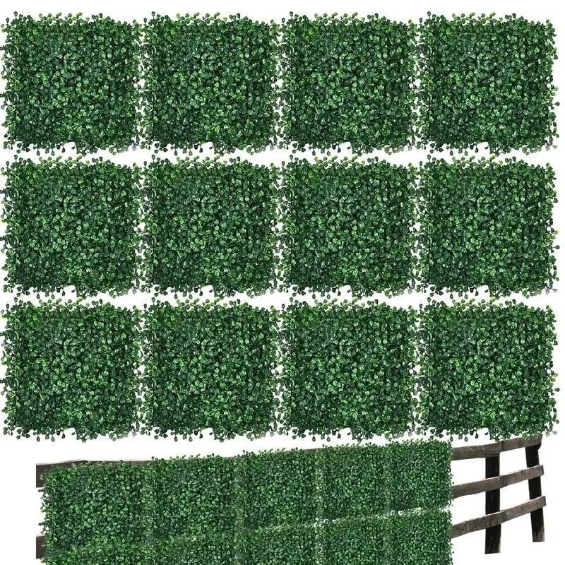 

Artificial Plants Grass Wall Backdrop Decoration Boxwood Hedge Panels For Indoor Outdoor Home Garden Balcony Decor Party