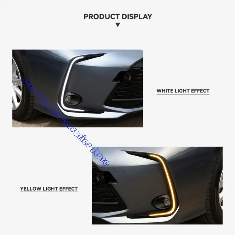 242D بدوره مصباح إشارة النهار تشغيل ضوء 12 فولت مصباح الضباب ل 2019-2023 #4