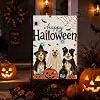 Happy Halloween Dog Garden Flag with Lights for Yard Outside Decor llz