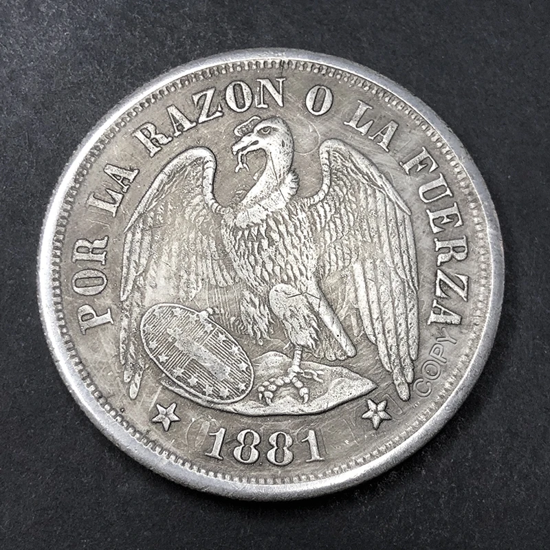 1881 Mexico Eagle 1 Pesos Copy Commemorative Coin Europe Collectible Old Money Home Decor Christmas Gift Medal