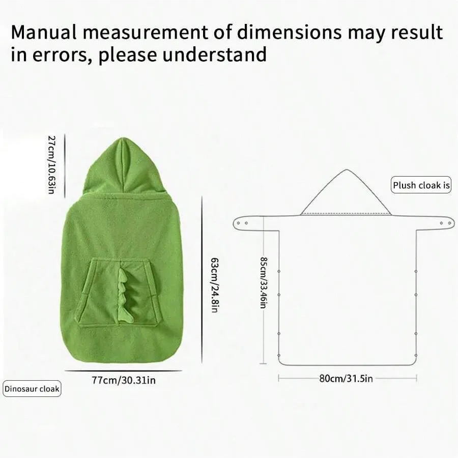 Winter Fleece Baby Blanket Dinosaur Strap Waist Stool Cape Warm Swaddle Blanket Multifunction Windproof Cloak Stroller Blanket