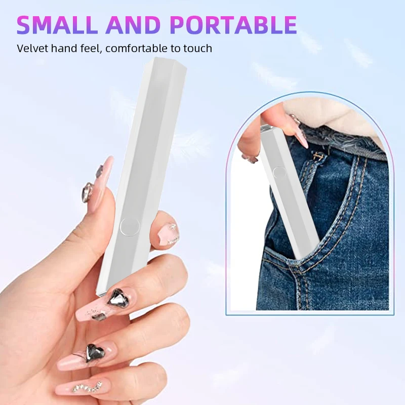 Mini UV LED Nail Lamp Quick Dry USB Nail Dryer Machine Portable Mini Flashlight Pen For Curing All Nail Gels Nail Art Tool