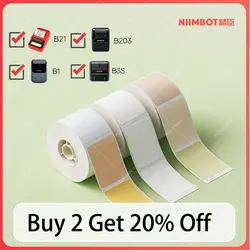 NIIMBOT-Papel de impressão de etiquetas, B21, B3S, B1, autoadesivo, linda cor, etiqueta térmica anti três, cor