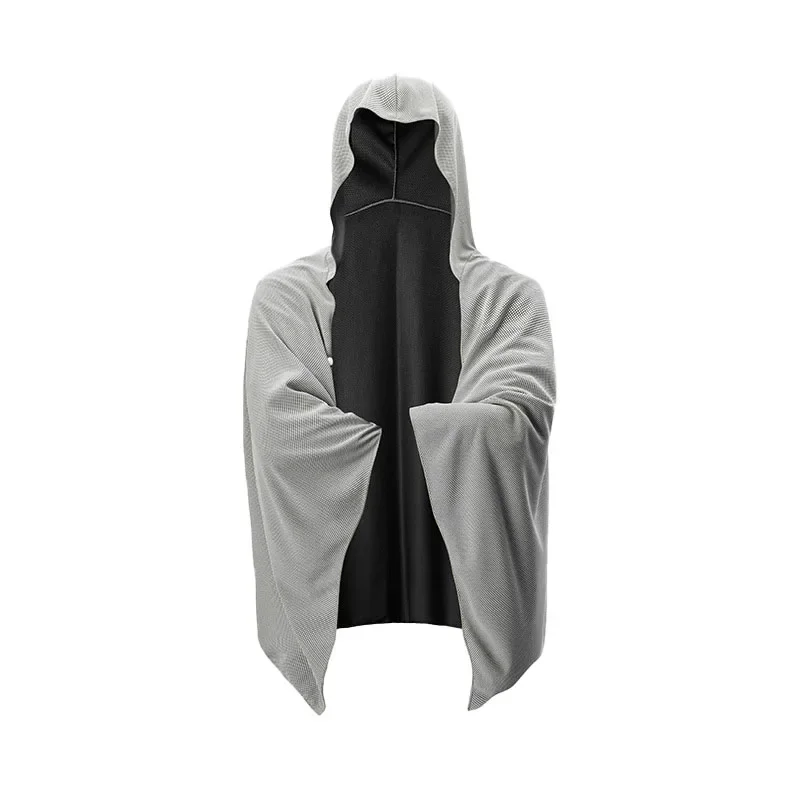 Enlarged Quick-Drying Poncho Sports Cold Sun Protection Poncho Bath Towel Quick-Drying Water-Absorbent Sunshade Shawl Hooded