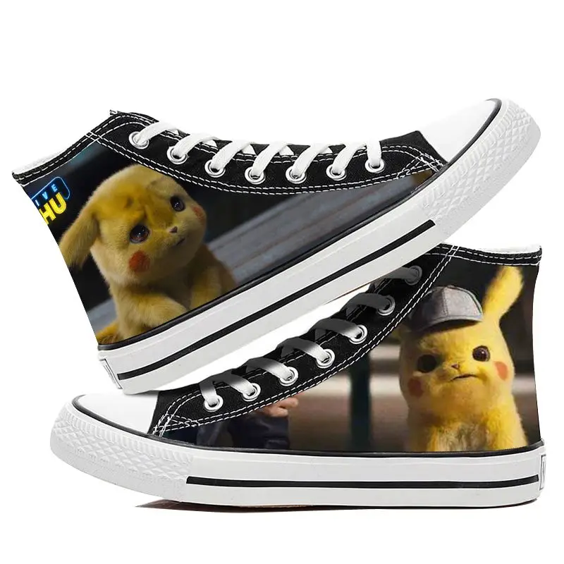 Detective Pikachu Monster High Canvas Pet pokragon fondo piatto Fashion Board Shoes scarpe da donna Flats milwaufucesalas