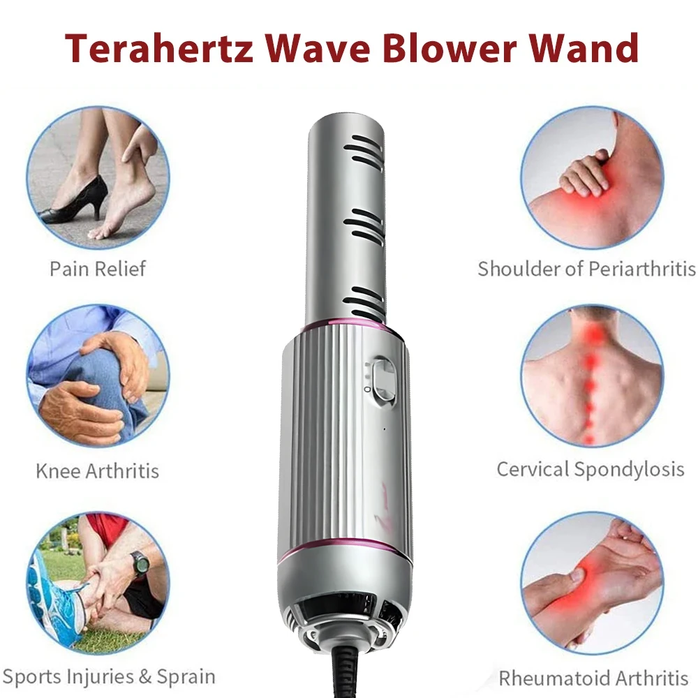 

New Terahertz Therapy Massager | Light Wave Pulse Hand Meridian Massager with Push-Button Control for Massager