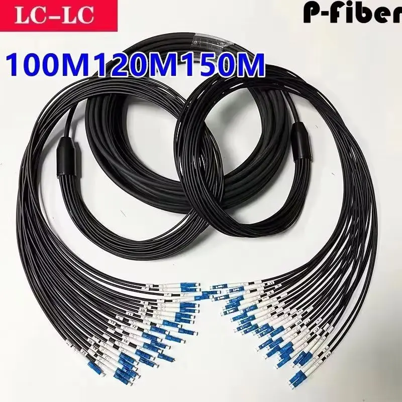 

24 cores outdoor patchcord 100m120m150m armore 24C LC SC FC ST APC UPC SM LSZH TPU DVI waterproof CPRI jumper optical fiber FTTH