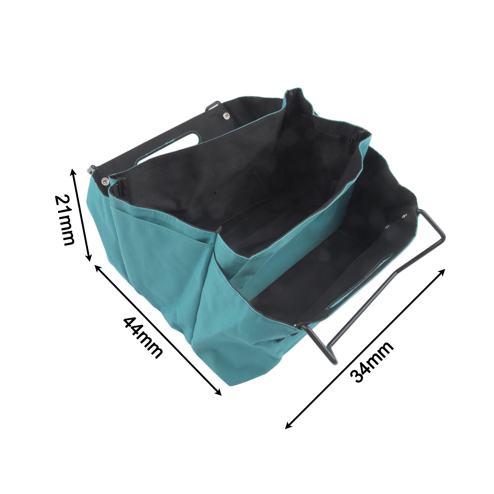 Foldable Tool Storage Bag Organizer Handbag Tool Bag Foldable Pouch Large Storage Capacity Metal Hook For Hanging