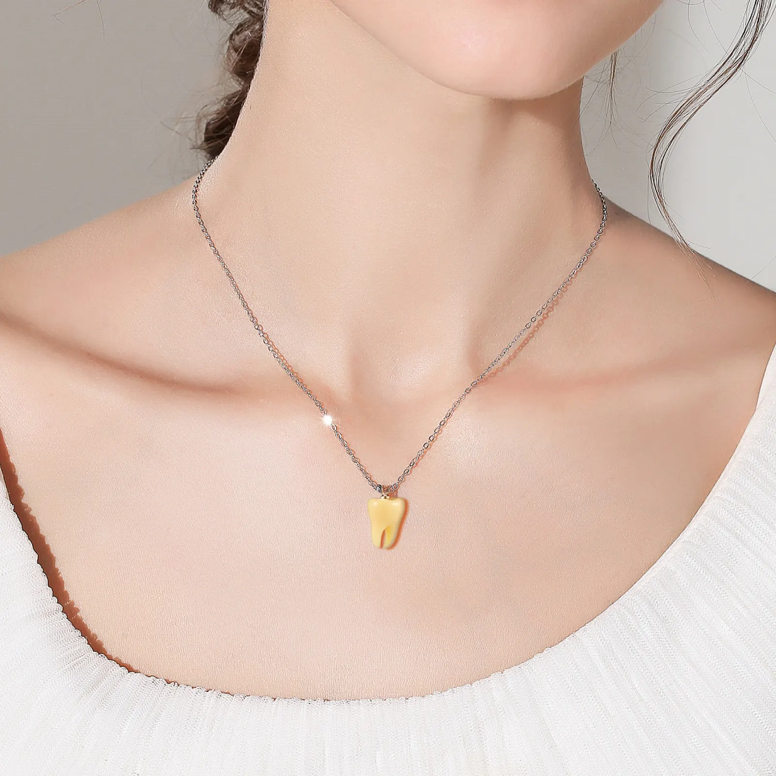 

12Pcs Novelty Teeth Jewelry Charms Resin DIY Pendants for Necklace Making Bracelet Crafting Keychain Decorative Ornaments