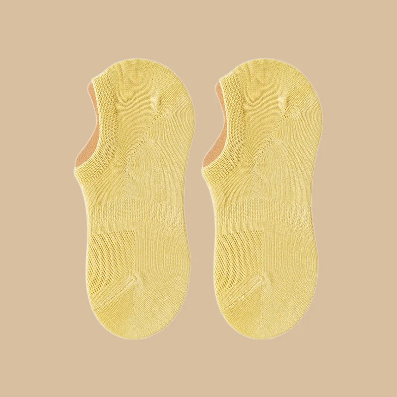 Chaussettes courtes invisibles en maille respirante pour femmes, chaussettes de bateau en coton, chaussettes à bouche peu profonde, silicone, document solide, haute qualité, 5/10 paires