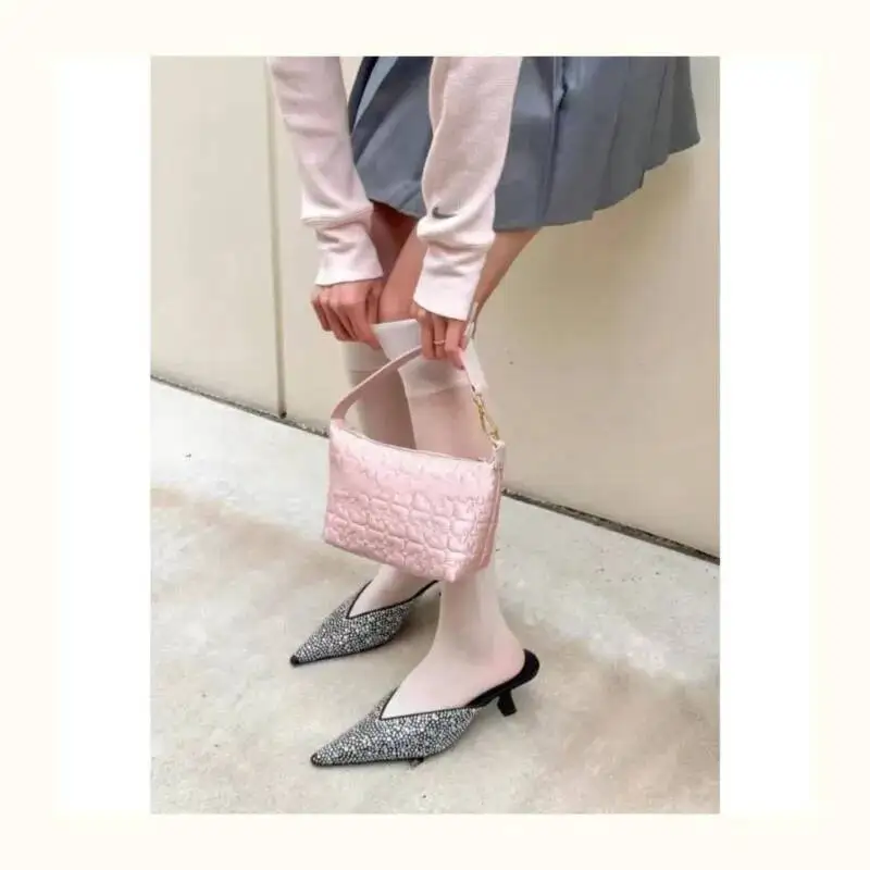 Bloom Fairycore Aesthetic Pink Y2k Hand Bag Women High Street Casual Handle Shoulder Bags Purse Female Retro Sweet Cute Wallet