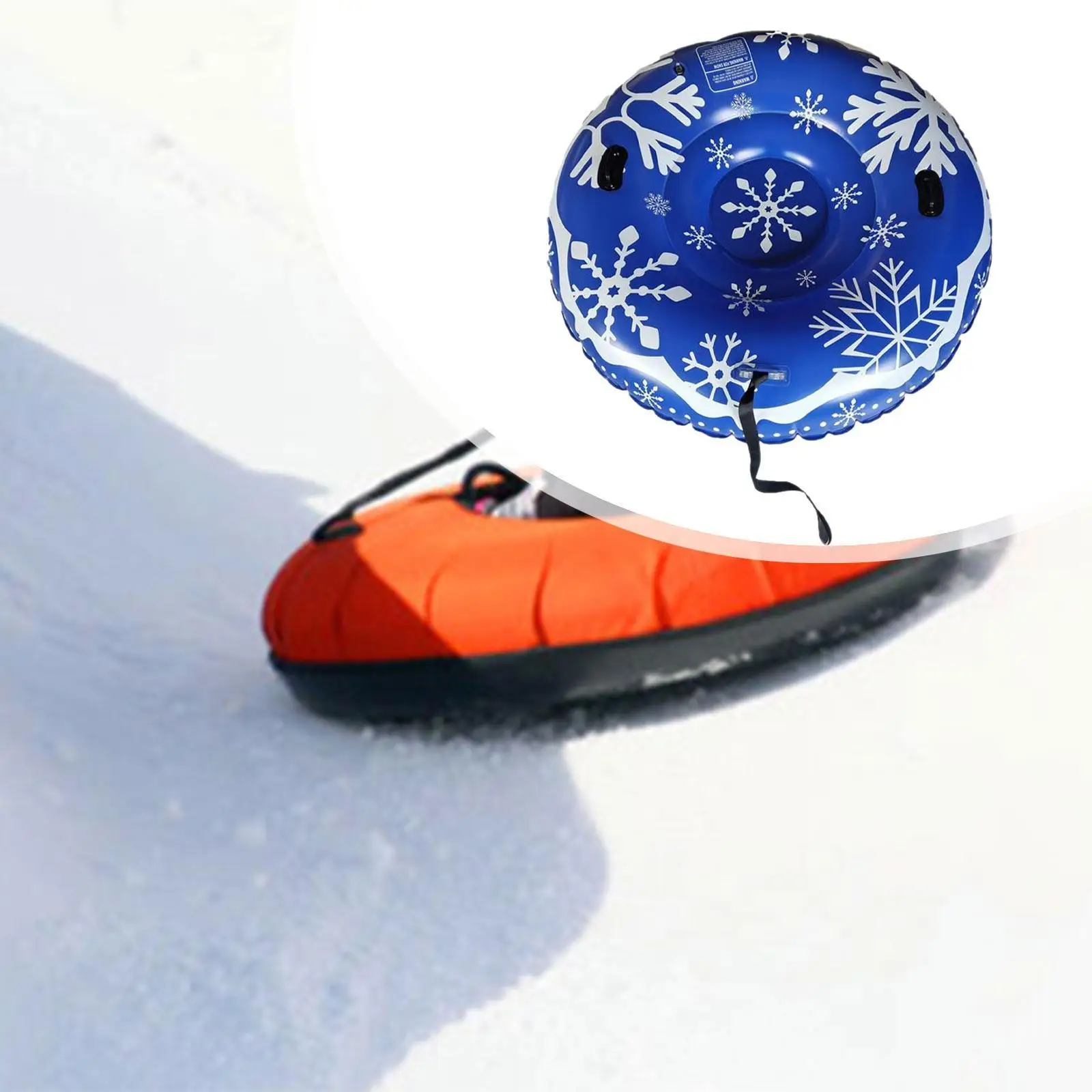 Inflatable Snow Tube Modern PVC Accessories Inflatable Sled Winter Snow Sledding Toy for Outdoor Halloween Sledding Gift Skiing