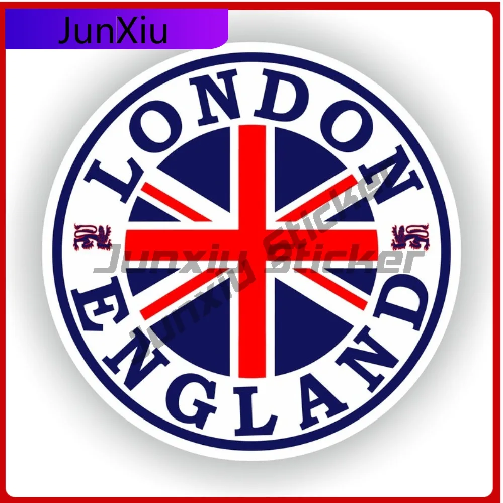 London United Kingdom England Seal Round Flag Trendy Vehicle Body Decoration Suitable For Motorcycle Bicycle Helmet