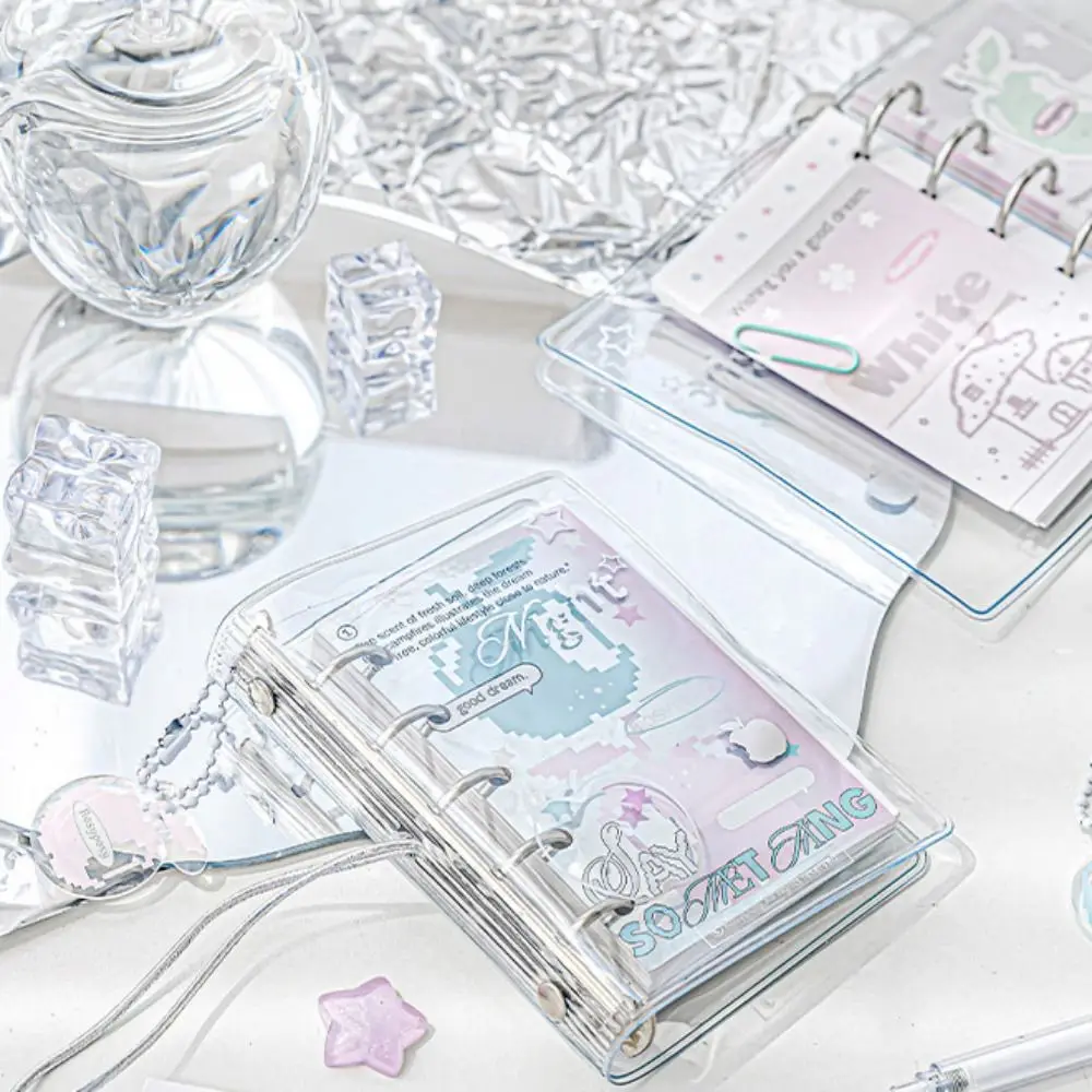 

Stationery Hand Ledger M5 Pocket Binder Notebook Portable Twill Loose-leaf Notebook Cute Mini Hand Account Book School